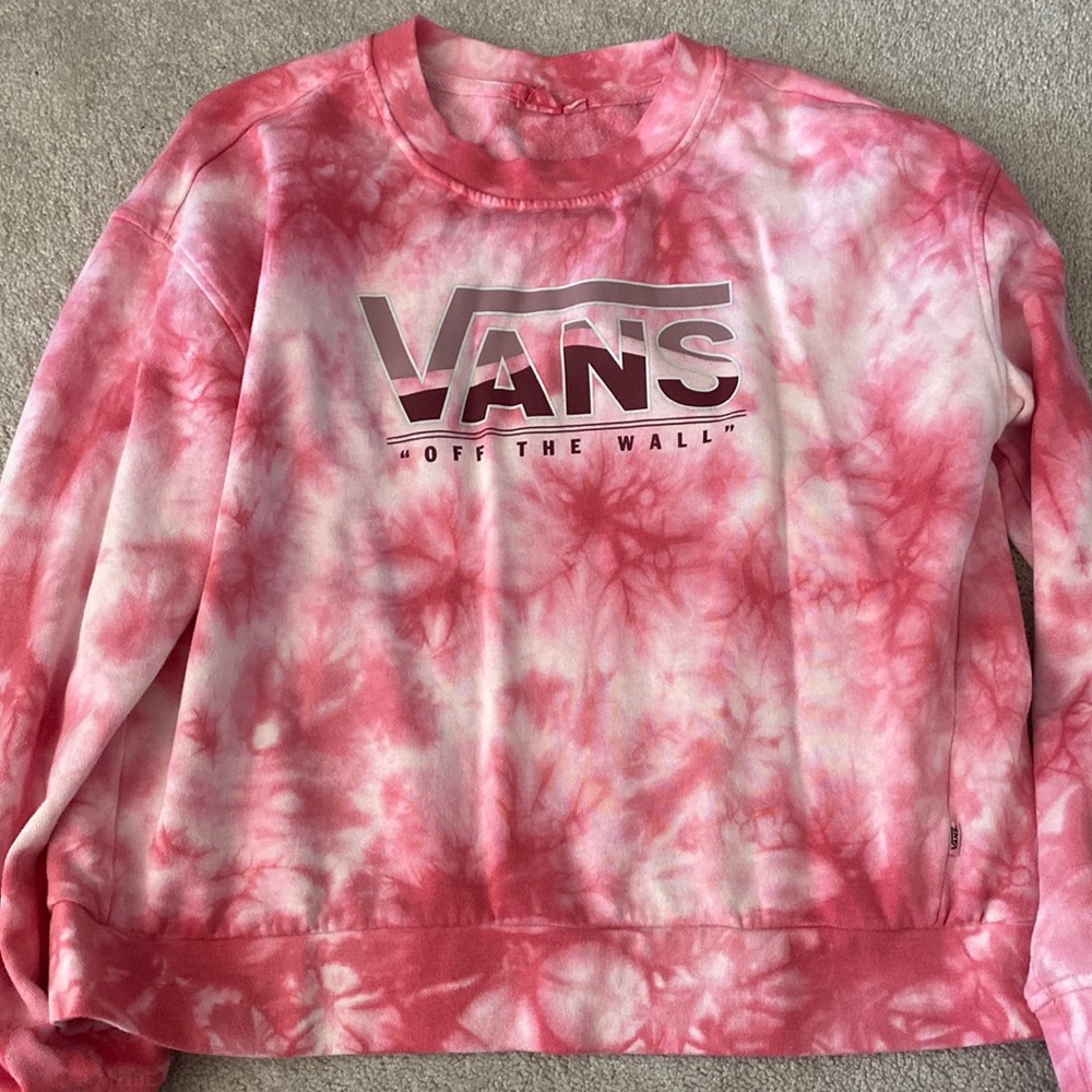 tie dye vans crewneck